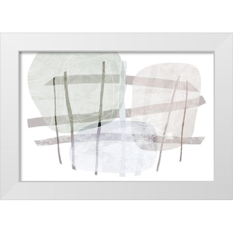 Coping Mechanism White Modern Wood Framed Art Print by Naskrent, Delores