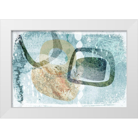 Interpretive Dance White Modern Wood Framed Art Print by Naskrent, Delores