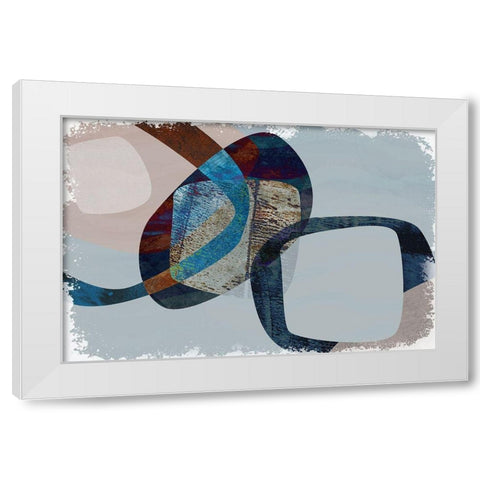 Below the Waves White Modern Wood Framed Art Print by Naskrent, Delores