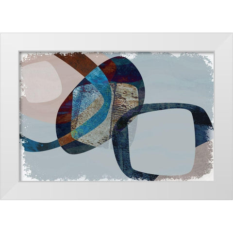 Below the Waves White Modern Wood Framed Art Print by Naskrent, Delores