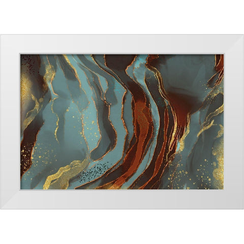 Velvet Shimmer White Modern Wood Framed Art Print by Naskrent, Delores
