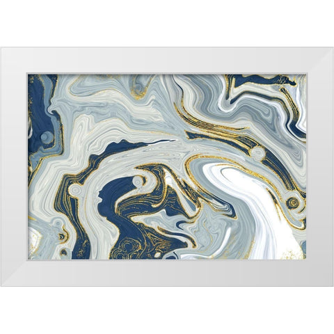 Marble Heaven White Modern Wood Framed Art Print by Naskrent, Delores
