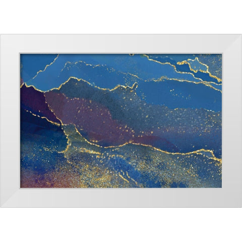 In the Navy White Modern Wood Framed Art Print by Naskrent, Delores