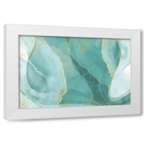 Shallow Pond White Modern Wood Framed Art Print by Naskrent, Delores