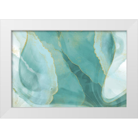 Shallow Pond White Modern Wood Framed Art Print by Naskrent, Delores