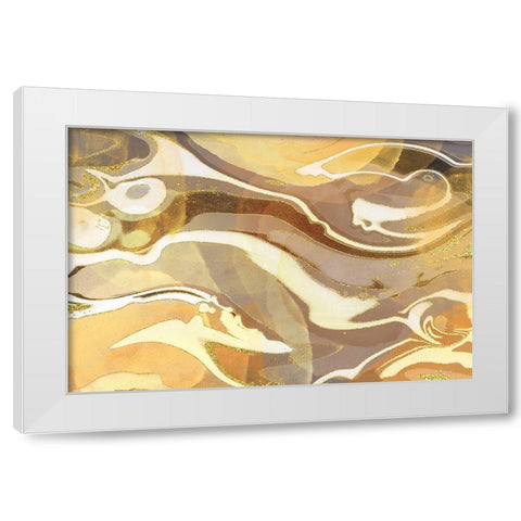 Toasted Marshmallow White Modern Wood Framed Art Print by Naskrent, Delores