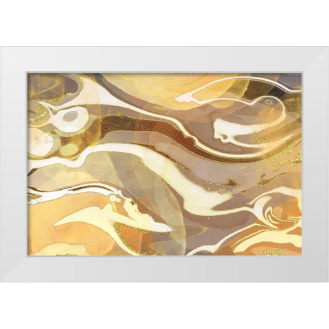 Toasted Marshmallow White Modern Wood Framed Art Print by Naskrent, Delores