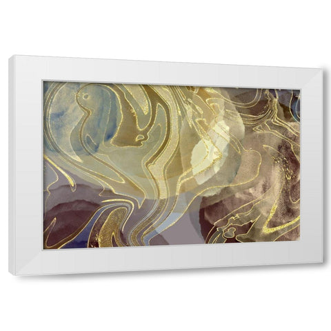 Mink Tan White Modern Wood Framed Art Print by Naskrent, Delores