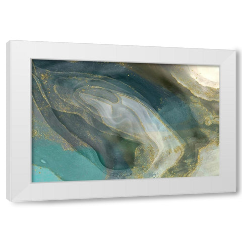 Tarnished Silver White Modern Wood Framed Art Print by Naskrent, Delores