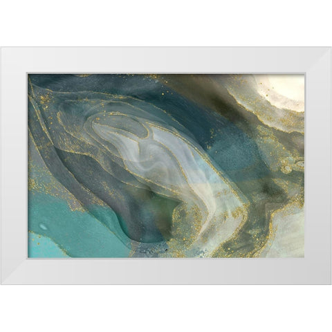 Tarnished Silver White Modern Wood Framed Art Print by Naskrent, Delores