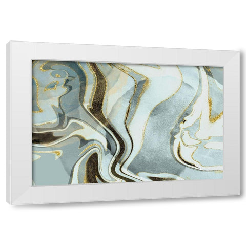 Falcon Ridge White Modern Wood Framed Art Print by Naskrent, Delores
