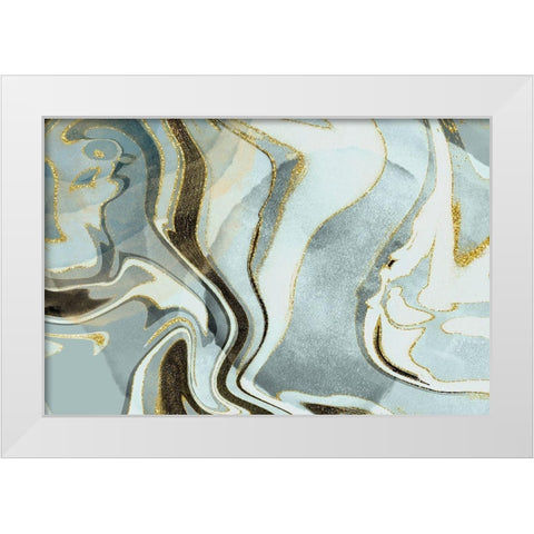 Falcon Ridge White Modern Wood Framed Art Print by Naskrent, Delores