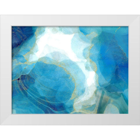Partly Cloudy White Modern Wood Framed Art Print by Naskrent, Delores