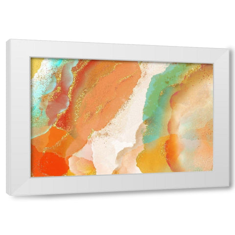 Copperhead Row White Modern Wood Framed Art Print by Naskrent, Delores