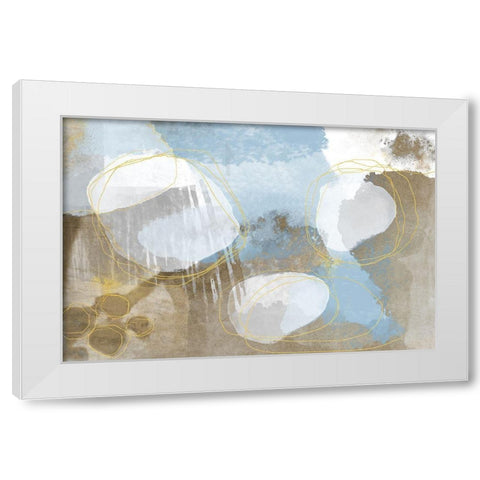 Gentle Ashes White Modern Wood Framed Art Print by Naskrent, Delores