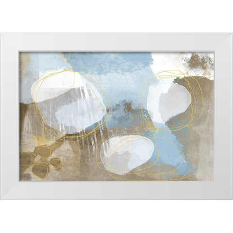 Gentle Ashes White Modern Wood Framed Art Print by Naskrent, Delores