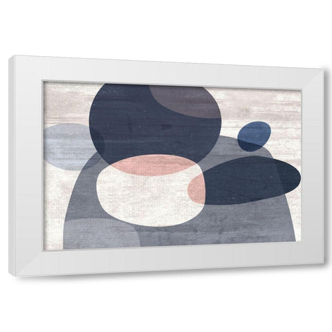 Plaster Tangle White Modern Wood Framed Art Print by Naskrent, Delores