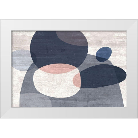 Plaster Tangle White Modern Wood Framed Art Print by Naskrent, Delores