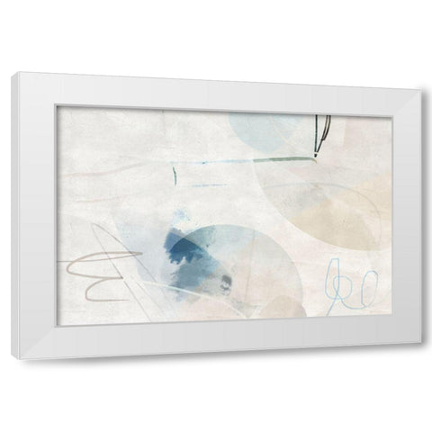 Scopic Expanse White Modern Wood Framed Art Print by Naskrent, Delores