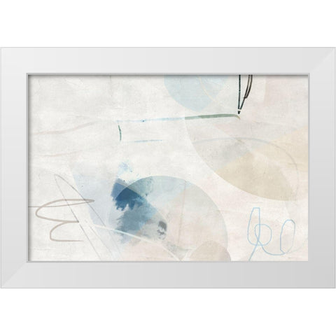 Scopic Expanse White Modern Wood Framed Art Print by Naskrent, Delores