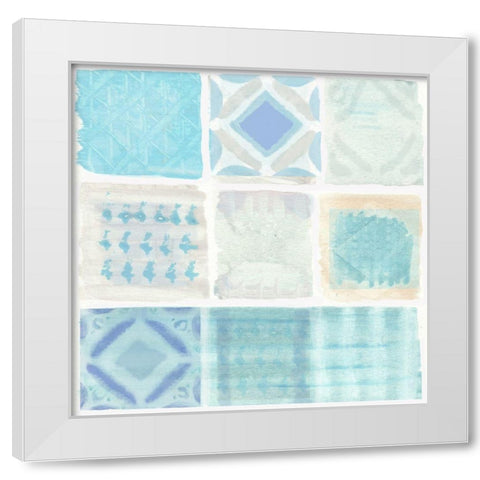 Duck Egg Tiles White Modern Wood Framed Art Print by Kouta, Flora