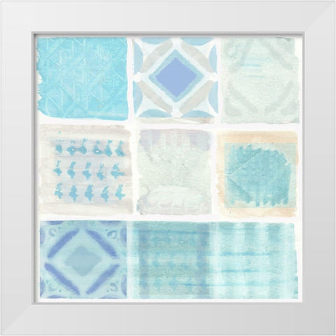 Duck Egg Tiles White Modern Wood Framed Art Print by Kouta, Flora