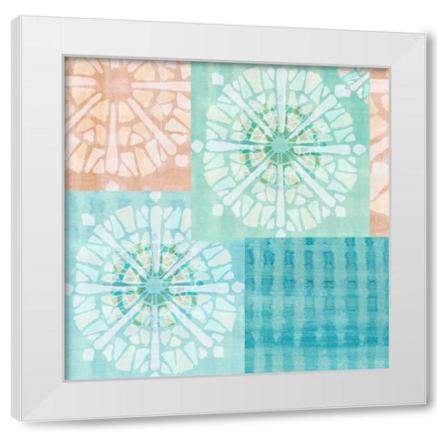 Mosaic Sundials White Modern Wood Framed Art Print by Kouta, Flora