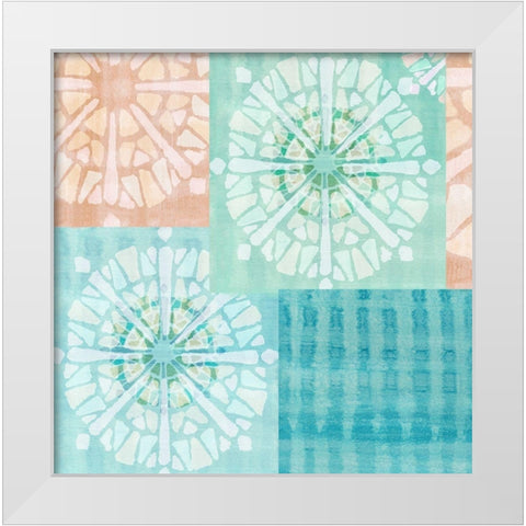 Mosaic Sundials White Modern Wood Framed Art Print by Kouta, Flora