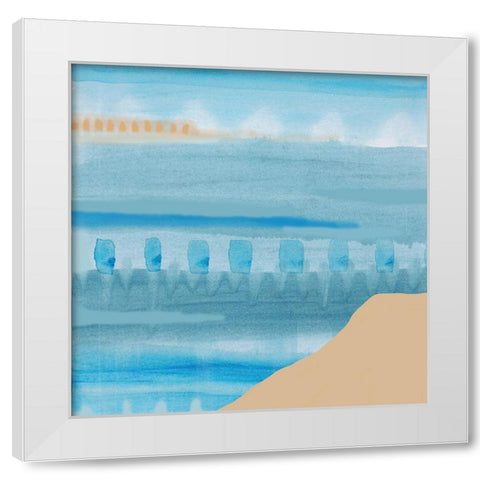 Morning at Meia Praia White Modern Wood Framed Art Print by Kouta, Flora