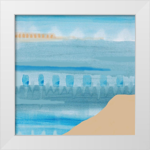 Morning at Meia Praia White Modern Wood Framed Art Print by Kouta, Flora