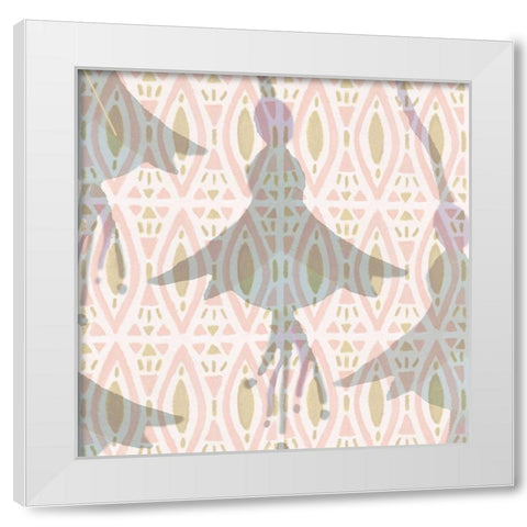 Flower Shadows White Modern Wood Framed Art Print by Kouta, Flora