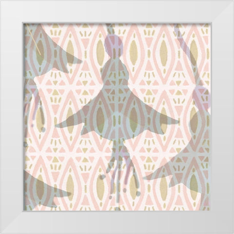 Flower Shadows White Modern Wood Framed Art Print by Kouta, Flora