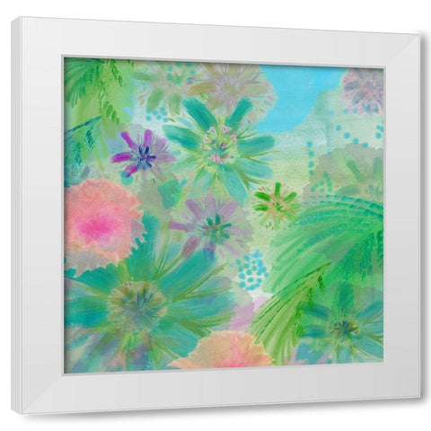 Tropical Island White Modern Wood Framed Art Print by Kouta, Flora