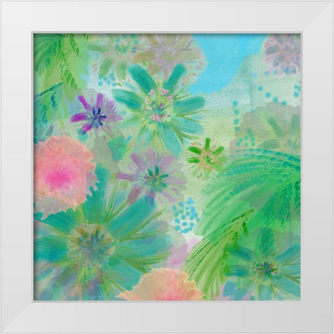 Tropical Island White Modern Wood Framed Art Print by Kouta, Flora
