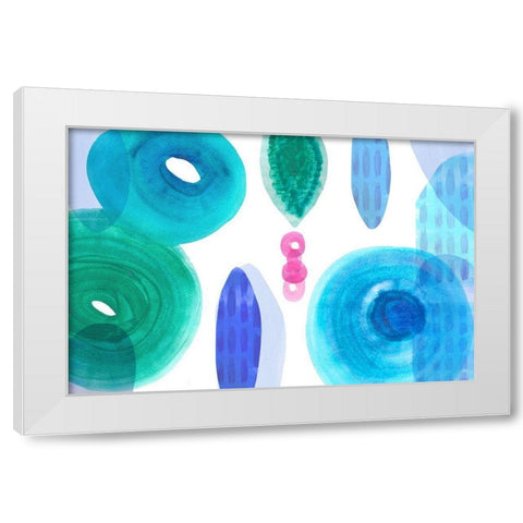 Ocean Jewels II White Modern Wood Framed Art Print by Kouta, Flora