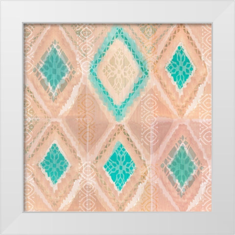 Marrakesh Diamonds III White Modern Wood Framed Art Print by Kouta, Flora