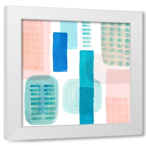 Floating I White Modern Wood Framed Art Print by Kouta, Flora