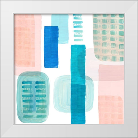 Floating I White Modern Wood Framed Art Print by Kouta, Flora