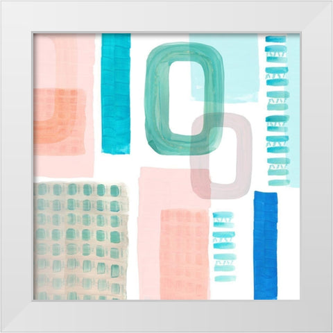 Floating III White Modern Wood Framed Art Print by Kouta, Flora