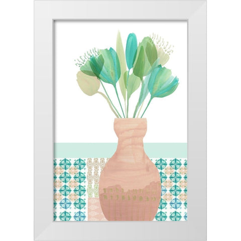 Marguerites Terrace II White Modern Wood Framed Art Print by Kouta, Flora