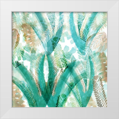 Ocean Garden I White Modern Wood Framed Art Print by Kouta, Flora