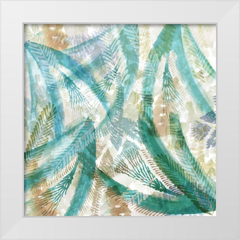 Ocean Garden I White Modern Wood Framed Art Print by Kouta, Flora
