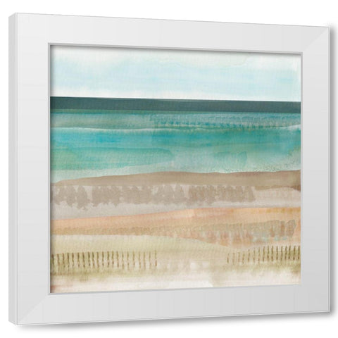 Jade Seascape II White Modern Wood Framed Art Print by Kouta, Flora