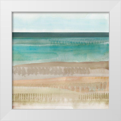 Jade Seascape II White Modern Wood Framed Art Print by Kouta, Flora