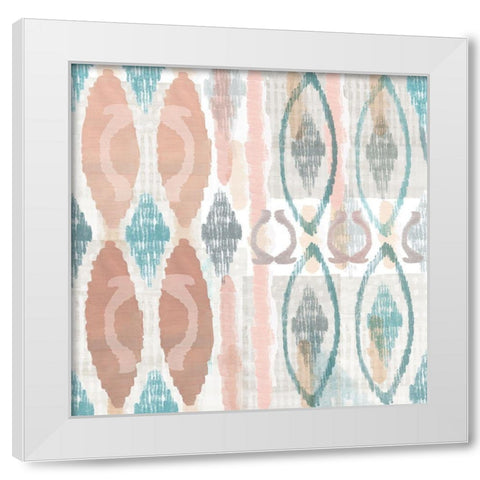 Terracotta Ikat II White Modern Wood Framed Art Print by Kouta, Flora