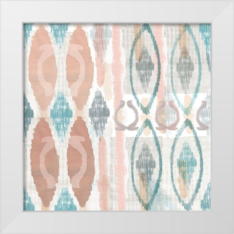 Terracotta Ikat II White Modern Wood Framed Art Print by Kouta, Flora