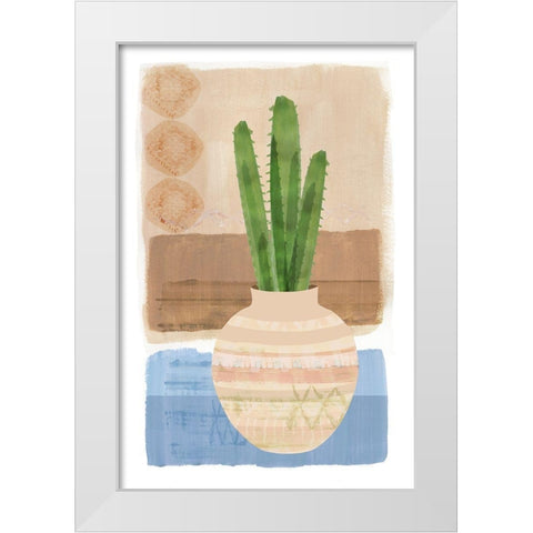 Florero Viejo VIII White Modern Wood Framed Art Print by Kouta, Flora