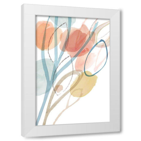 Angeline II White Modern Wood Framed Art Print by Kouta, Flora