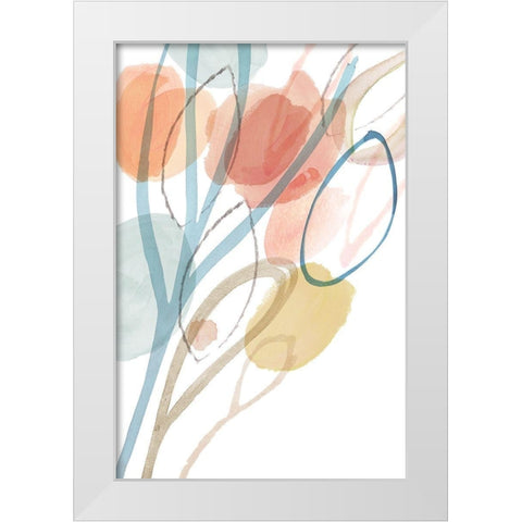 Angeline II White Modern Wood Framed Art Print by Kouta, Flora