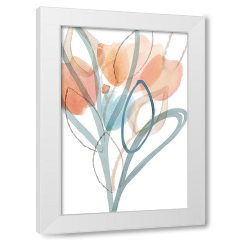 Angeline III White Modern Wood Framed Art Print by Kouta, Flora